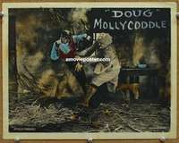 w947 MOLLYCODDLE movie lobby card '20 Douglas Fairbanks fighting!