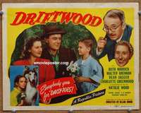 w115 DRIFTWOOD movie title lobby card '47 early Natalie Wood, Brennan