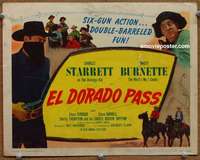 w117 EL DORADO PASS movie title lobby card '48 Starrett as The Durango Kid!