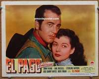 w631 EL PASO movie lobby card #8 '49 John Payne & Russell close up!
