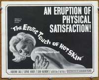 w118 EROTIC TOUCH OF HOT SKIN movie title lobby card '63 Radley Metzger