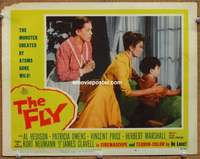 w667 FLY movie lobby card #4 '58 classic James Clavell sci-fi!