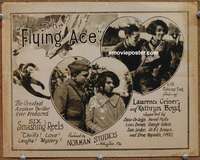 w124 FLYING ACE movie title lobby card '26 Norman black cast aviation!