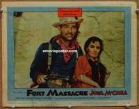 w676 FORT MASSACRE movie lobby card #8 '58 Joel McCrea, Susan Cabot