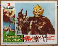 w682 FRANKENSTEIN MEETS SPACE MONSTER/CURSE OF VOODOO movie lobby card #1 '65