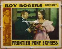 w694 FRONTIER PONY EXPRESS movie lobby card '39 Roy Rogers, Mary Hart
