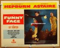w696 FUNNY FACE movie lobby card #1 '57 Audrey Hepburn dancing!