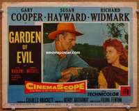 w701 GARDEN OF EVIL movie lobby card #5 '54 Gary Cooper, Hayward
