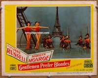 w704 GENTLEMEN PREFER BLONDES movie lobby card #8 '53 Monroe