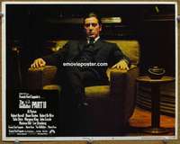 w717 GODFATHER 2 movie lobby card #8 '74 great Al Pacino close up!