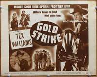 w135 GOLD STRIKE movie title lobby card '50 Tex Williams, Smokey Rogers