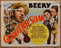 w136 GOOD OLD SOAK movie title lobby card '37 Wallace Beery, Una Merkel