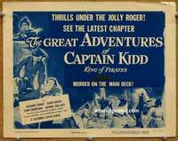 w137 GREAT ADVENTURES OF CAPTAIN KIDD Chap 6 movie title lobby card '53