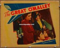 w733 GREAT O'MALLEY movie lobby card '37 Humphrey Bogart hugs girl!