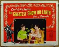 w734 GREATEST SHOW ON EARTH movie lobby card #2 '52 Heston, Hutton