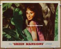 w738 GREEN MANSIONS movie lobby card #4 '59 Audrey Hepburn close up!