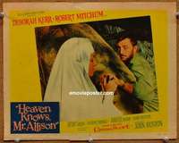 w756 HEAVEN KNOWS MR ALLISON movie lobby card #4 '57 Mitchum, Kerr