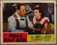 w758 HELL'S HALF ACRE movie lobby card #3 '54 Evelyn Keyes, Corey