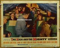 w763 HIGH & THE MIGHTY movie lobby card #5 '54 scared passengers!
