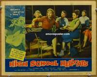 w772 HIGH SCHOOL HELLCATS movie lobby card #5 '58 bad girls at school!