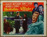 w777 HOLIDAY AFFAIR movie lobby card #6 '49 Robert Mitchum, Janet Leigh
