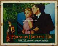 w787 HOUSE ON HAUNTED HILL movie lobby card #1 '59 Vincent Price