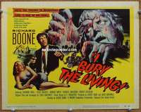 w156 I BURY THE LIVING movie title lobby card '58 Albert Band, Richard Boone