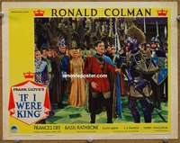 w803 IF I WERE KING #4 movie lobby card '38 Ronald Colman with knight!