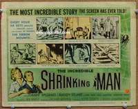 w159 INCREDIBLE SHRINKING MAN movie title lobby card '57 classic sci-fi!