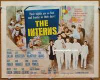 w161 INTERNS movie title lobby card '62 Michael Callan, Cliff Robertson