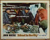 w820 ISLAND IN THE SKY movie lobby card '53 John Wayne, WWII