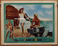 w821 ISLAND OF DESIRE movie lobby card '52 Linda Darnell, Hunter