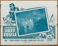 w822 ISLAND OF LOST SOULS movie lobby card R58 Richard Arlen, Hyams