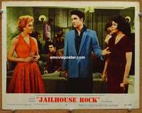 w829 JAILHOUSE ROCK movie lobby card #6 '57 full-length Elvis Presley!