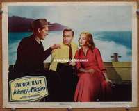 w837 JOHNNY ALLEGRO movie lobby card #5 '49 George Raft, Nina Foch
