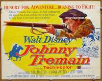 w164 JOHNNY TREMAIN movie title lobby card '57 Walt Disney, Esther Forbes