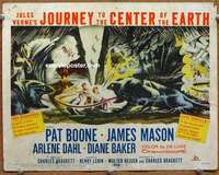 w165 JOURNEY TO THE CENTER OF THE EARTH movie title lobby card '59 Verne