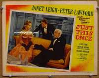 w850 JUST THIS ONCE movie lobby card #2 '52 Janet Leigh, Peter Lawford