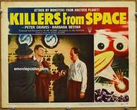 w856 KILLERS FROM SPACE movie lobby card #7 '54 Peter Graves, sci-fi!