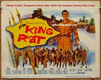 w178 KING RAT movie title lobby card '65 George Segal, World War II!