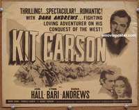 w181 KIT CARSON movie title lobby card R47 Jon Hall, Lynn Bari, Dana Andrews