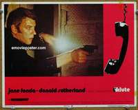 w869 KLUTE movie lobby card #3 '71 Donald Sutherland close up!