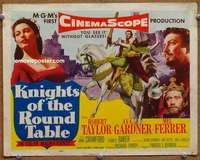 w182 KNIGHTS OF THE ROUND TABLE movie title lobby card '54 Robert Taylor