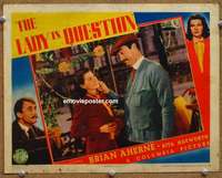 w873 LADY IN QUESTION movie lobby card '40 Rita Hayworth, Brian Aherne