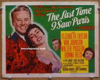 w185 LAST TIME I SAW PARIS movie title lobby card '54 Elizabeth Taylor