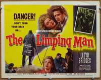 w187 LIMPING MAN movie title lobby card '53 Lloyd Bridges, Moira Lister