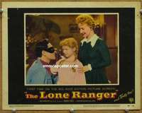 w889 LONE RANGER movie lobby card #2 '56 masked Clayton Moore!
