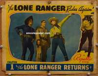 w891 LONE RANGER RIDES AGAIN Chap 1 #2 movie lobby card '39 serial!