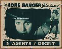 w894 LONE RANGER RIDES AGAIN Chap 5 movie lobby card '39 serial!
