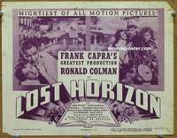w190 LOST HORIZON movie title lobby card R48 Ronald Colman, Capra
